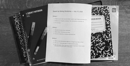Writing workshop prompts and notebooks
